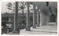 Ringling Art Museum Courtyard with Columns and Statues Postcard