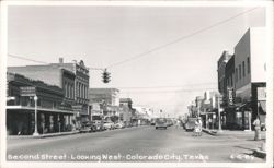 Second Street - Looking West Postcard