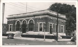 Post Office Building with Cars, Henderson Postcard