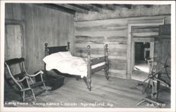 Early Home of Nancy Hanks Lincoln, Log Cabin Interior Postcard