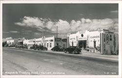 Wagner's Trading Post & Wigwam, Yarnell Street Scene with Cars Postcard