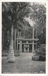 Japanese Gardens Torii Gate and Shrine, Clearwater, FL Postcard
