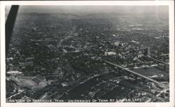 Air View of Knoxville, University of Tennessee at Lower Left Postcard