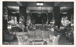 Lobby of Grove Park Inn Postcard