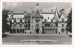 Biltmore House - Grand Estate with Formal Gardens and Fountain Postcard