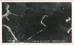 U.S. 70 Highway Winding Through Forested Mountains, Point Lookout Postcard