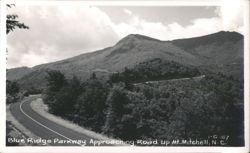 Blue Ridge Parkway Approaching Road Up Mt. Mitchell Postcard