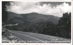 Highway Up Mt. Mitchell - Seen From The Blue Ridge Parkway Postcard