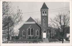 First Methodist Church - Greeneville, Tennessee Postcard