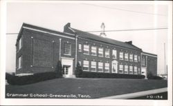 Grammar School building with cupola and landscaping Postcard