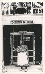 Blanche, One of the Guides, Lewis Plantation Dining Room Entrance Postcard