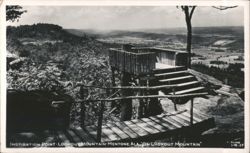 Inspiration Point Lookout Mountain View with Wooden Deck Postcard