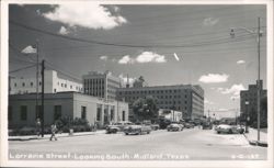 Lorraine Street Looking South, Vintage Cars, US Post Office Postcard