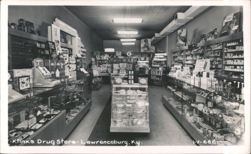 Klinks Drug Store Interior View Lawrenceburg Kentucky