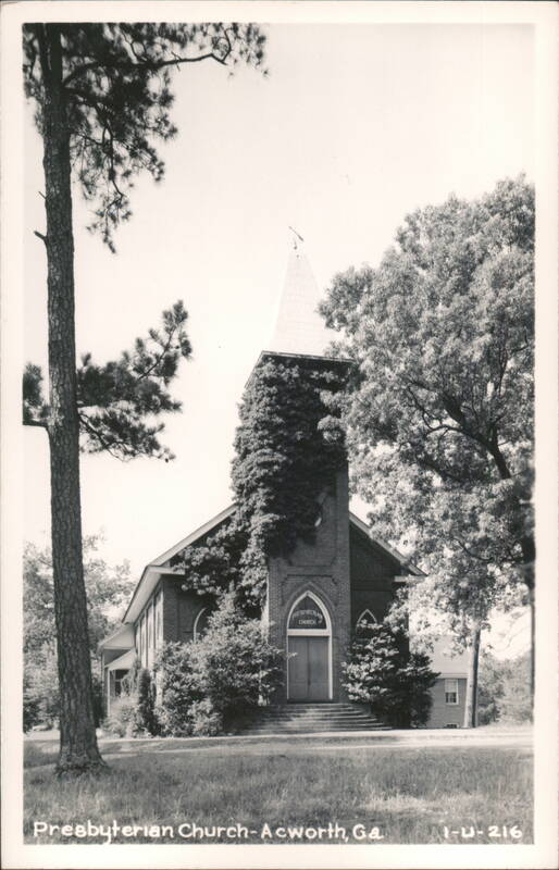 Presbyterian Church with Steeple and Weathervane, Acworth, GA Georgia