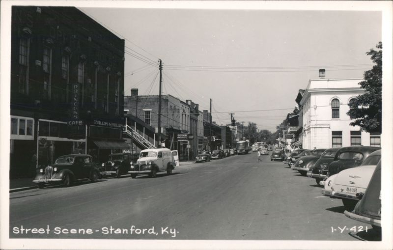 Street Scene with Businesses and Cars Stanford Kentucky