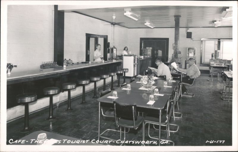 Cafe Interior with Counter, Tables, and Patrons Chatsworth Georgia