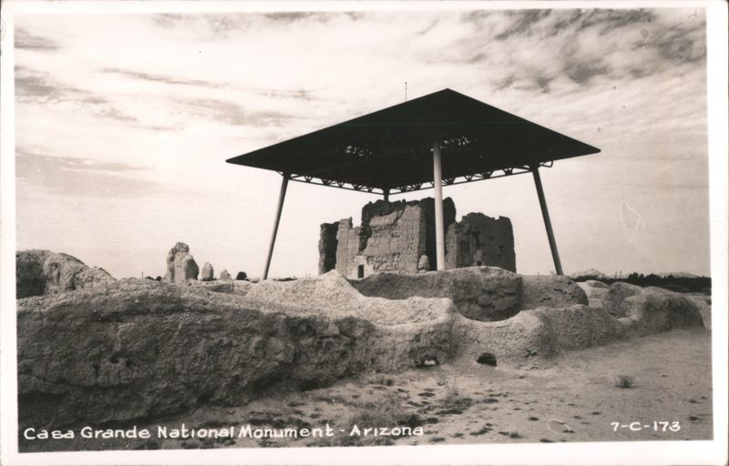 Casa Grande National Monument, Ancient Adobe Ruins with Canopy Coolidge Arizona