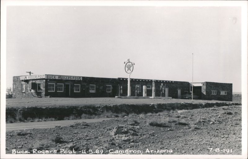 Buck Rogers Post - U.S. 89 with Texaco Sign Cameron Arizona
