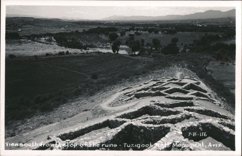 View south from the top of the ruins - Tuzigoot Natl. Monument Clarkdale Arizona