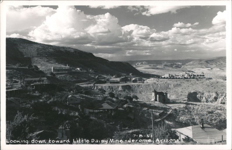Looking down toward Little Daisy Mine Jerome Arizona
