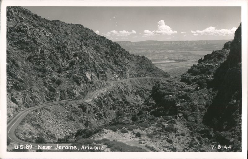 U.S. 89 Winding Road Through Mountains, Near Jerome, Arizona