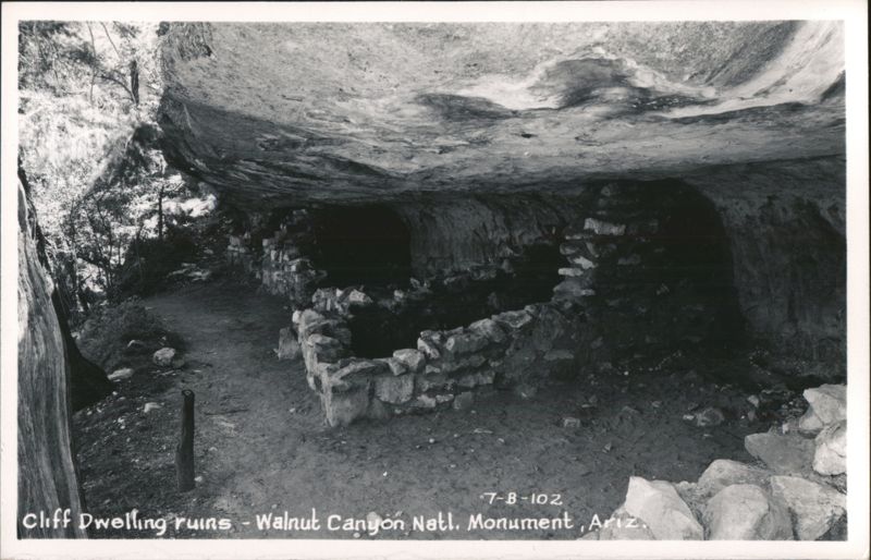 Cliff Dwelling Ruins at Walnut Canyon National Monument Flagstaff Arizona