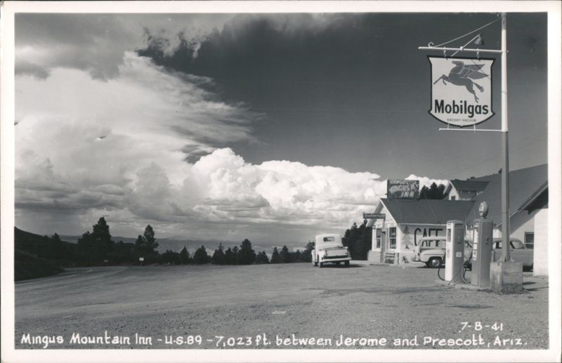 Mingus Mountain Inn, Mobilgas Station, US 89 Prescott Valley Arizona