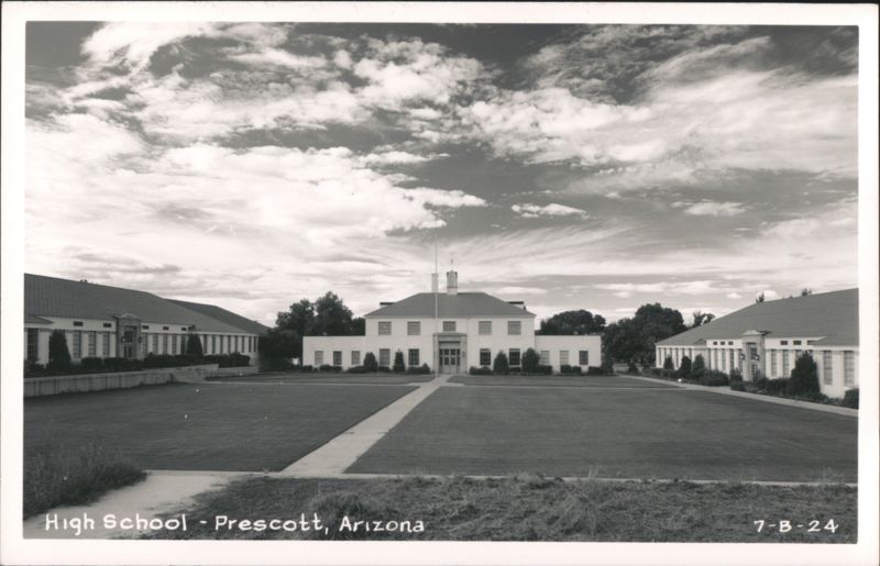 High School Building with Large Lawn Prescott Arizona