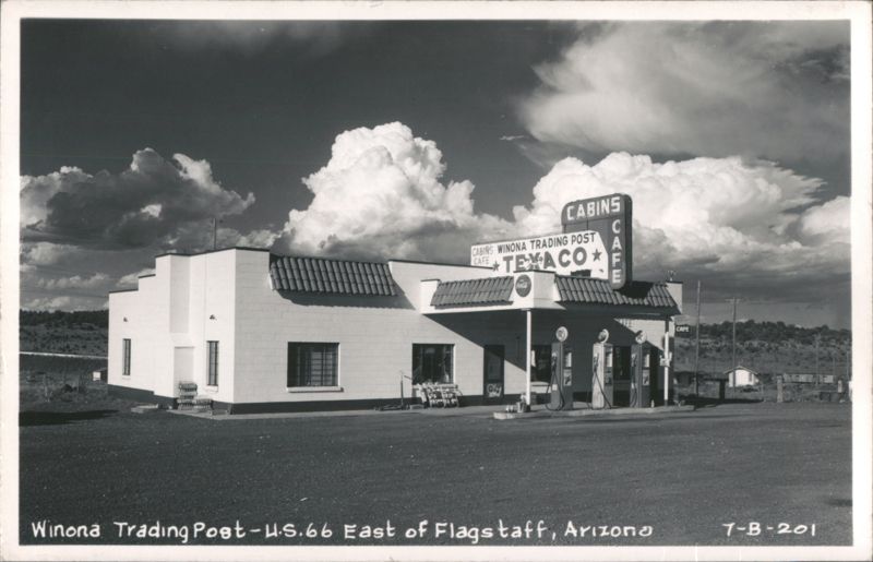 Winona Trading Post, Texaco Station, and Cafe on Route 66, Flagstaff, AZ Arizona