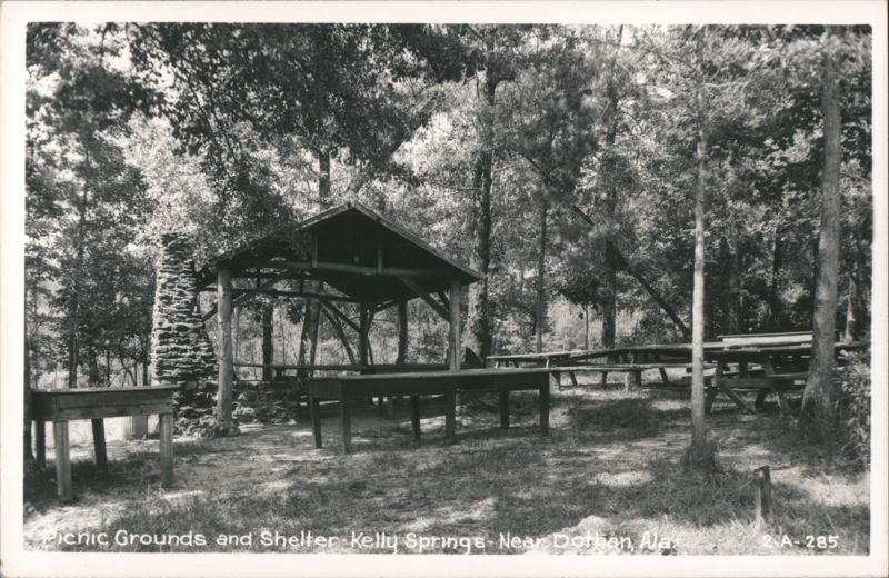 Picnic Grounds and Shelter at Kelly Springs Dothan Alabama