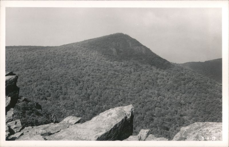 Mountain Landscape with Rocky Foreground, Forested Hills Virginia