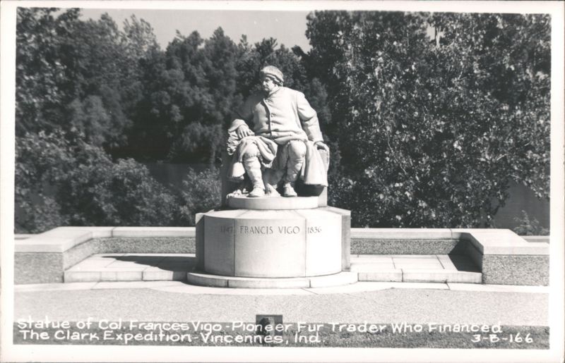 Statue of Col. Frances Vigo, Pioneer Fur Trader, Vincennes, Indiana
