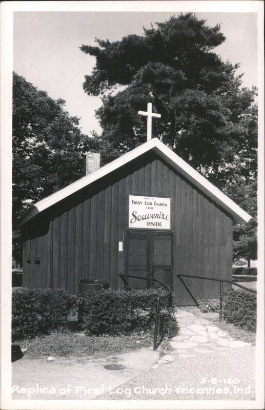 Replica of First Log Church, Souvenirs Inside Vincennes Indiana