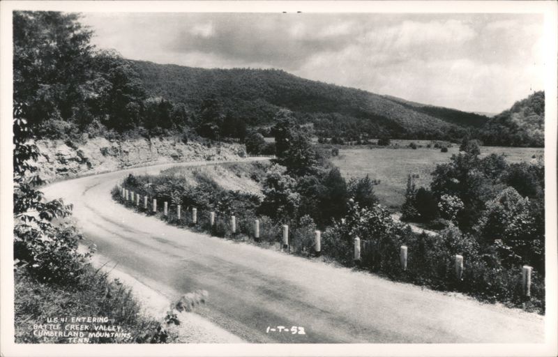U.S. 41 Entering Battle Creek Valley, Cumberland Mountains Tennessee