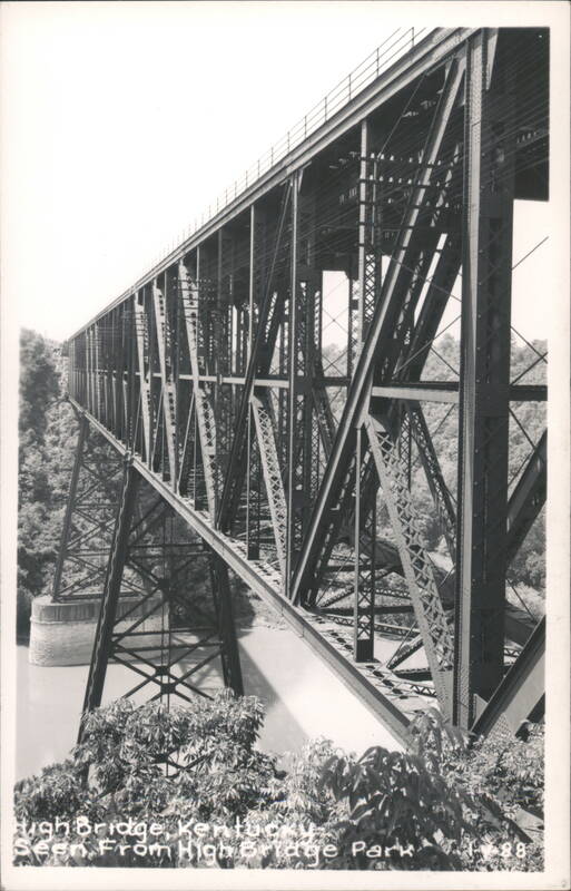 High Bridge Railroad Viaduct, Seen From High Bridge Park Kentucky