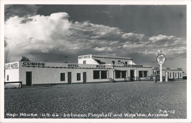 Hopi House Indian Trading Post, Cafe, Motel, and Texaco on Route 66 Arizona