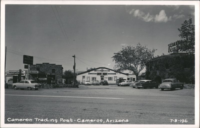 Street view of Cameron Trading Post, Chevron Gas Station, and Hotel Court Arizona