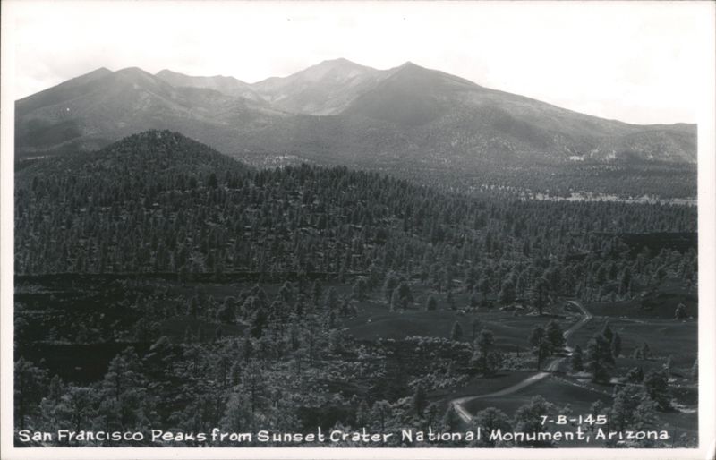 San Francisco Peaks from Sunset Crater National Monument Flagstaff Arizona