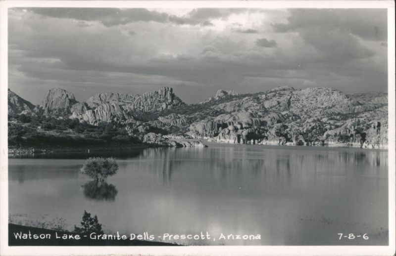 Watson Lake and Granite Dells with reflections Prescott Arizona