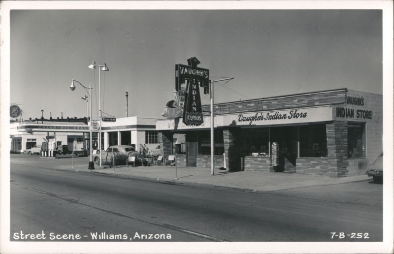 Vaughn's Indian Store & Union 76 Gas Station, Street Scene Williams Arizona