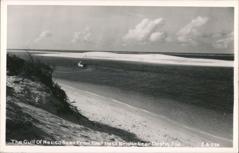 The Gulf Of Mexico Seen From East Pass Bridge Near Destin Florida