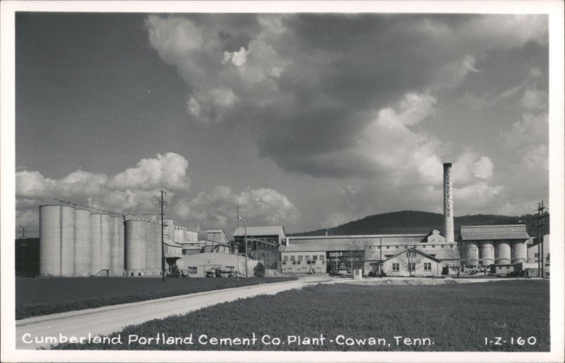 Cumberland Portland Cement Co. Plant, Silos & Smokestack Cowan Tennessee
