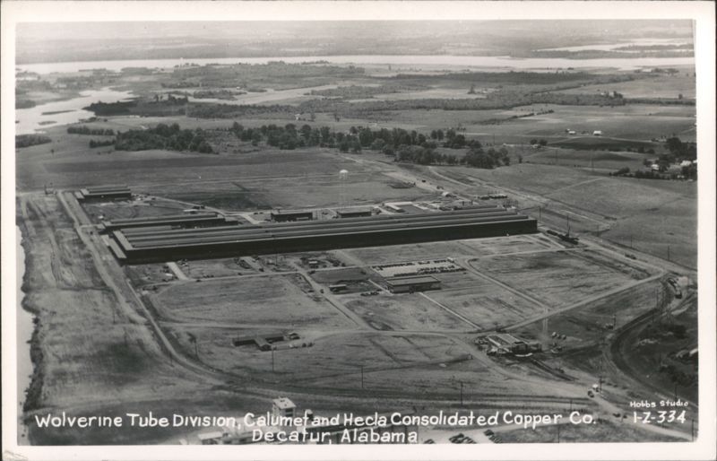 Wolverine Tube Division, Calumet and Hecla Consolidated Copper Co. Aerial View Decatur Alabama