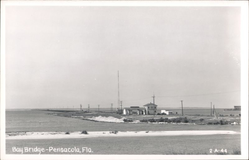 Bay Bridge Toll Station with Florida Highway Patrol & Radio Tower Pensacola