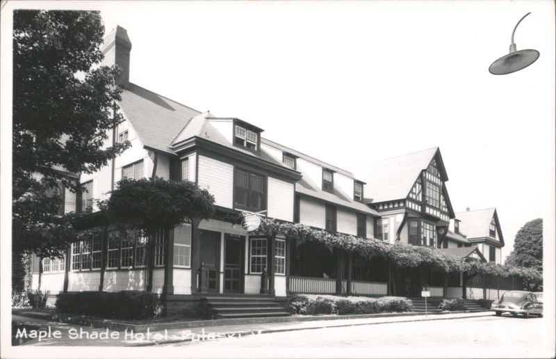 Maple Shade Hotel with large porch and trees Pulaski Virginia