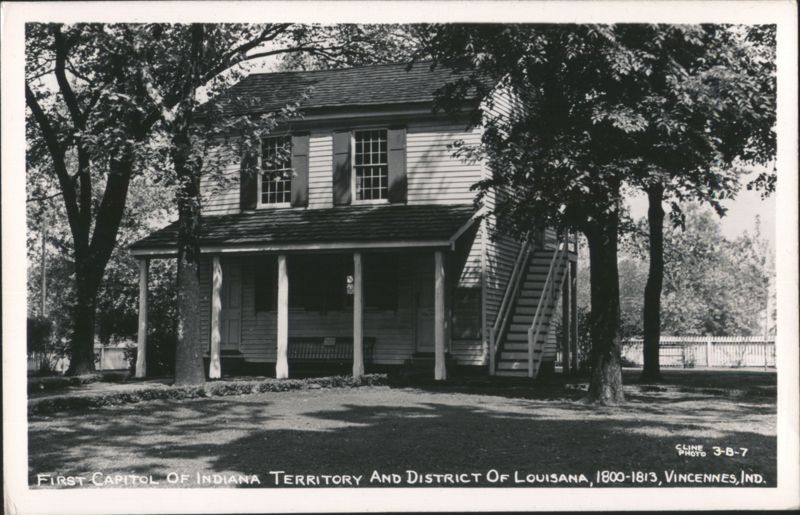 First Capitol of Indiana Territory and District of Louisiana, 1800-1813 Vincennes