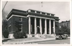 United States Post Office, Shelbyville, TN with a Jeep Postcard