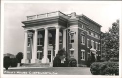 Court House, Neoclassical Architecture, Chatsworth, GA Postcard