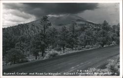 Sunset Crater and Road to Waipatki - Sunset Crater Natl. Monument Postcard